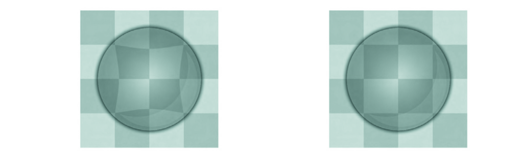 Sehen mit einer Standardlinse Sehen mit einer Asphärischen Premiumlinse - Kataraktoperation Neuss - MVZ Augenärzte